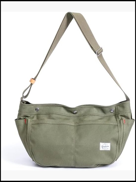 Other - Canvas Crescent Hobo Crossbody Bag Durable Heavy-Duty Messenger Shoulder Bag